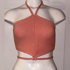 NWOT Cult Gaia Imara Knit Top in Azalea Coral Medium